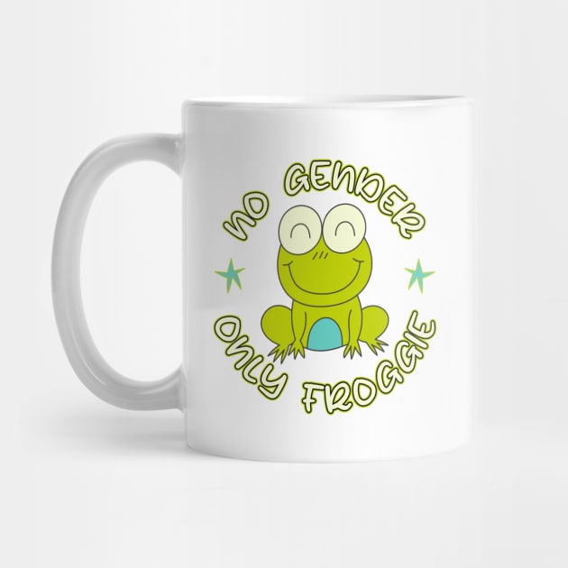 No Gender Only Froggie Funny Non Binary Green Frog by ArtedPool